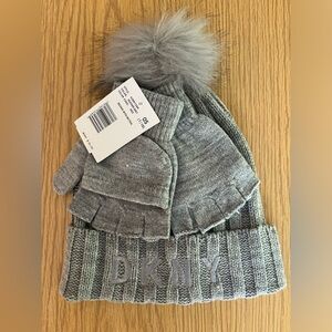 NWT DKNY Kids Beanie & Mittens
